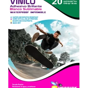 Vinilo Adhesivo Sublimable Blanco (hoja)