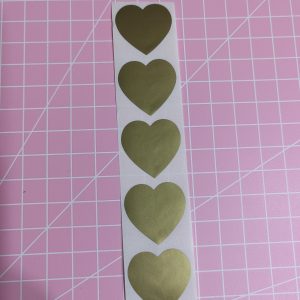 Sticker Raspe Corazón Dorado