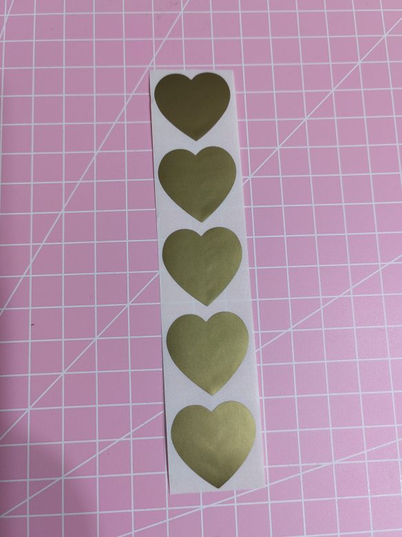 Sticker Raspe Corazón Dorado