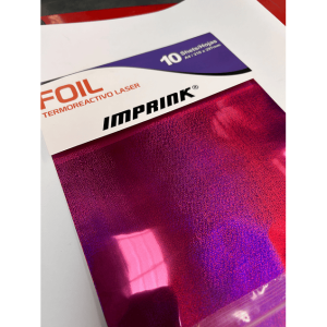 Foil Termoreactivo Láser Pink Glitter (hoja)